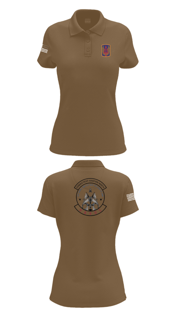 Womens Short Sleeve Performance Polo, 1-169th E Company, National Guard, Teamtime, Team time, sublimation, custom sports apparel, team uniforms, spirit wear, spiritwear, sports uniforms, custom shirts, team store, custom team store, fundraiser sports, apparel fundraiser