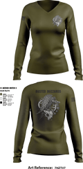 CREW 3 BUSTED BUZZARDS 64090708 Women's Long Sleeve V-neck Shirt - 5