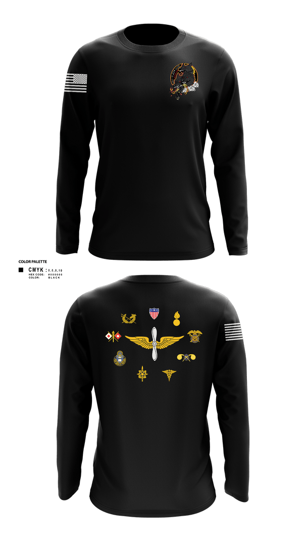 Long Sleeve Performance Shirt, HHC/1-214 GSAB       Hellhounds, Army, Teamtime, Team time, sublimation, custom sports apparel, team uniforms, spirit wear, spiritwear, sports uniforms, custom shirts, team store, custom team store, fundraiser sports, apparel fundraiser
