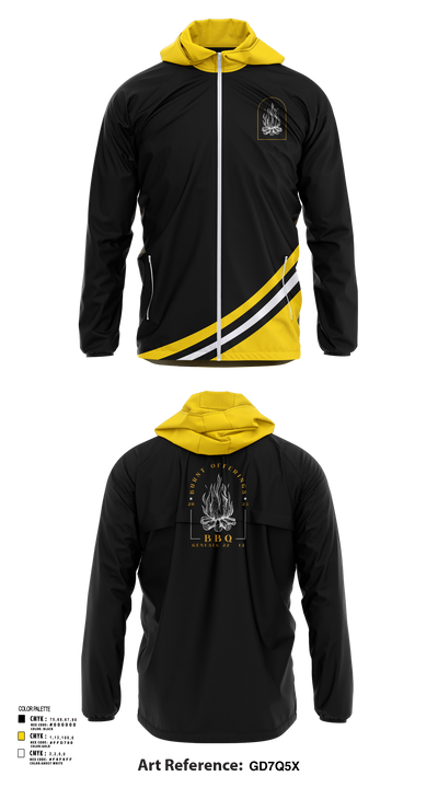 Burnt Offerings BBQ 13520316 Windbreaker - 126