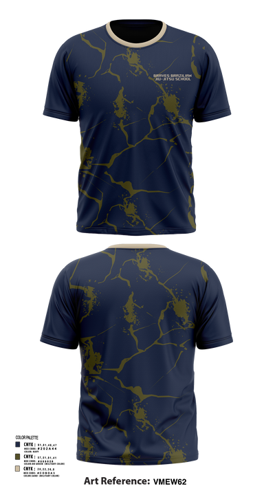 Braves Brazilian Jiu-Jitsu School 54785879 Short Sleeve Performance Shirt - 103