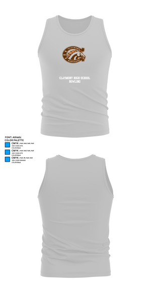 Tank Top, Claymont High School Bowling, Bowling, Teamtime, Team time, sublimation, custom sports apparel, team uniforms, spirit wear, spiritwear, sports uniforms, custom shirts, team store, custom team store, fundraiser sports, apparel fundraiser