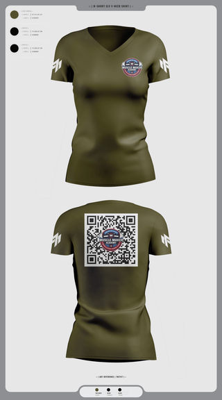 Womens Short Sleeve Vneck Shirt, Muscle Maker Academy, Space Force, Teamtime, Team time, sublimation, custom sports apparel, team uniforms, spirit wear, spiritwear, sports uniforms, custom shirts, team store, custom team store, fundraiser sports, apparel fundraiser