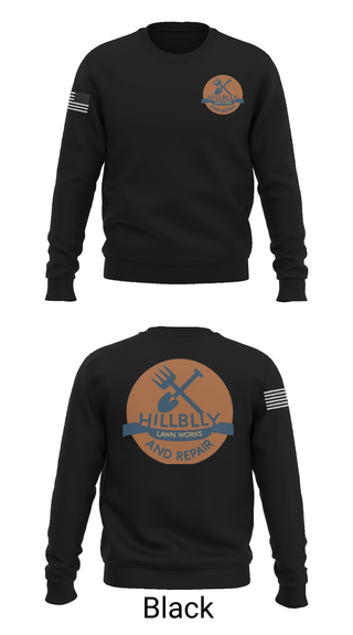 Crew Neck Sweatshirt, Hillbilly Lawn Works And Repair, , Teamtime, Team time, sublimation, custom sports apparel, team uniforms, spirit wear, spiritwear, sports uniforms, custom shirts, team store, custom team store, fundraiser sports, apparel fundraiser