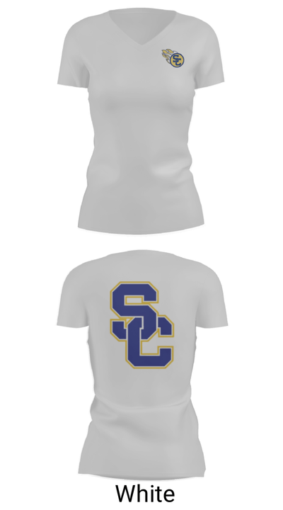 St Charles Catholic High School Football 90732399 Women's Short Sleeve V-neck Shirt - 19