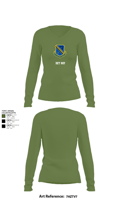 Det 607 13303638 Women's Long Sleeve V-neck Shirt - 42