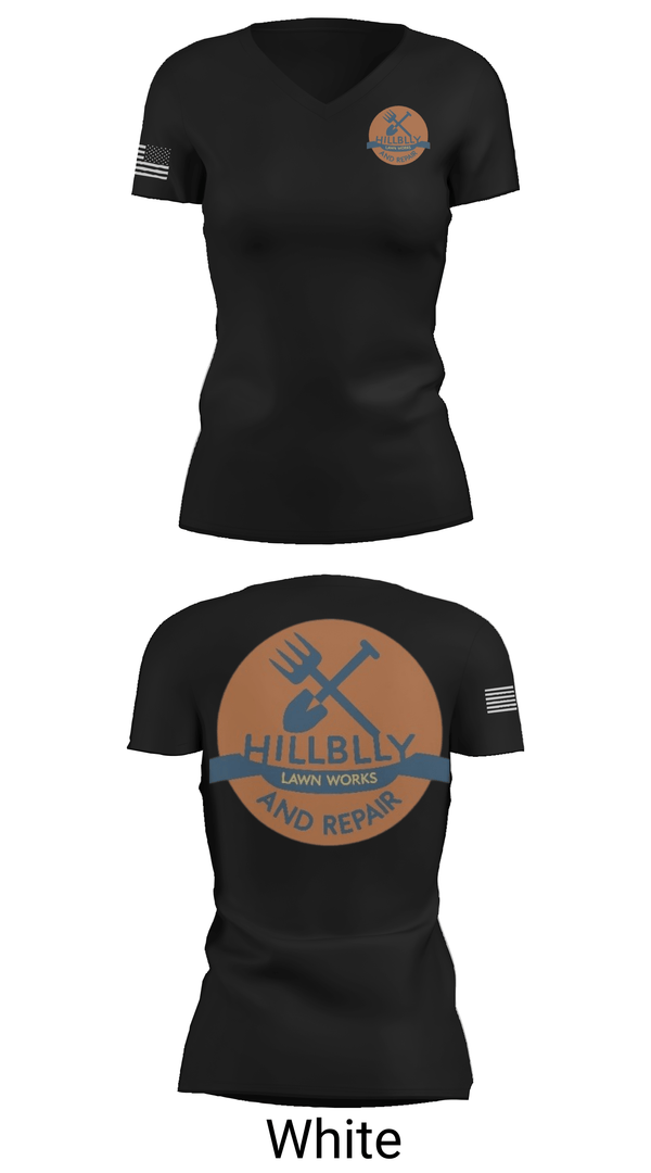 Womens Short Sleeve Vneck Shirt, Hillbilly Lawn Works And Repair, , Teamtime, Team time, sublimation, custom sports apparel, team uniforms, spirit wear, spiritwear, sports uniforms, custom shirts, team store, custom team store, fundraiser sports, apparel fundraiser