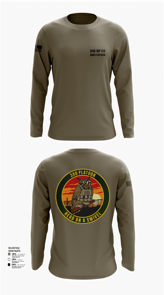 Long Sleeve Performance Shirt, 346 MP CO 3rd Platoon, Army, Teamtime, Team time, sublimation, custom sports apparel, team uniforms, spirit wear, spiritwear, sports uniforms, custom shirts, team store, custom team store, fundraiser sports, apparel fundraiser
