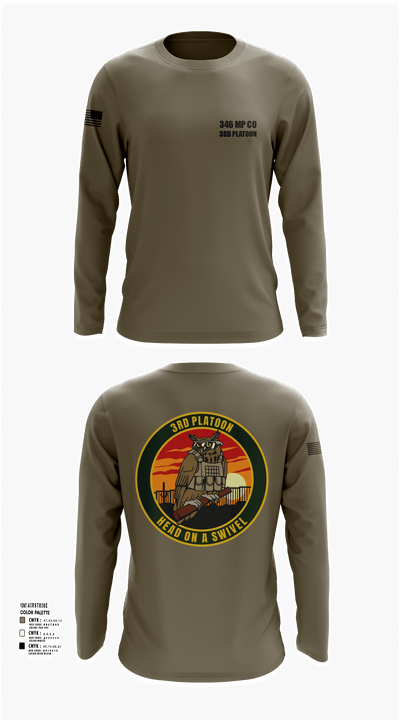 346 MP CO 3rd Platoon 43320857 Long Sleeve Performance Shirt 124