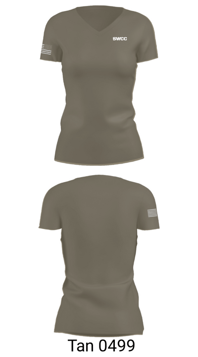 SWCC 76640642 Women's Short Sleeve V-neck Shirt - 65