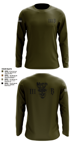 Long Sleeve Performance Shirt, 3B 1-325 AIR, 2BCT, 82ND ABN DIV, Army, Teamtime, Team time, sublimation, custom sports apparel, team uniforms, spirit wear, spiritwear, sports uniforms, custom shirts, team store, custom team store, fundraiser sports, apparel fundraiser