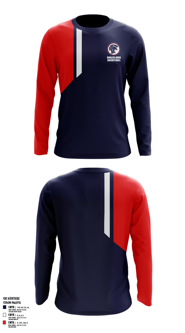 Long Sleeve Performance Shirt, Shaler Area Elementary Basketball Association, Men's Basketball, Teamtime, Team time, sublimation, custom sports apparel, team uniforms, spirit wear, spiritwear, sports uniforms, custom shirts, team store, custom team store, fundraiser sports, apparel fundraiser