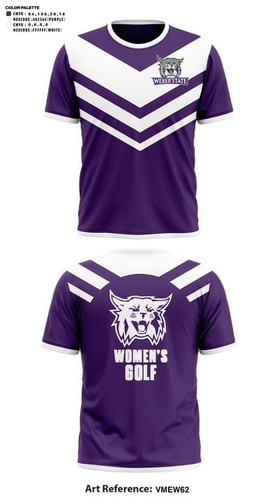 Weber State University Golf 27830291 Short Sleeve Performance Shirt - 41
