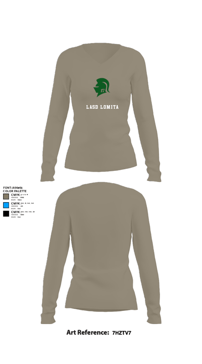 Lasd Lomita 1516490 Women's Long Sleeve V-neck Shirt - 59