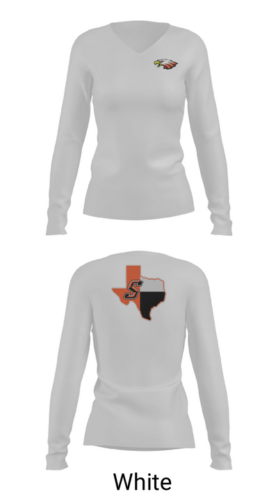 Sanderson High School Football 70828443 Women's Long Sleeve V-neck Shirt - 16