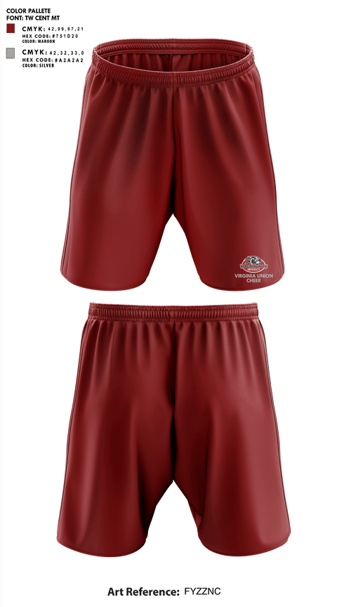Athletic Shorts With Pockets, Virginia Union University Cheer, Cheer, Teamtime, Team time, sublimation, custom sports apparel, team uniforms, spirit wear, spiritwear, sports uniforms, custom shirts, team store, custom team store, fundraiser sports, apparel fundraiser