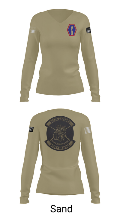 100th Battalion 442nd Infantry Delta dragons 60081058 Women's Long Sleeve V-neck Shirt - 97