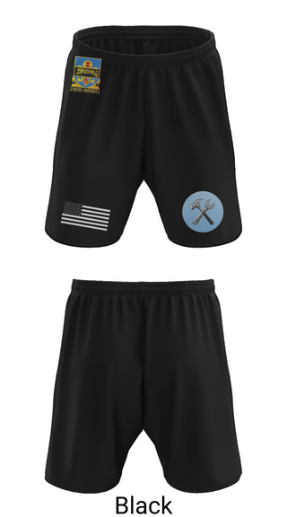 Athletic Shorts With Pockets, HHD, 415th Military Intelligence Battalion, National Guard, Teamtime, Team time, sublimation, custom sports apparel, team uniforms, spirit wear, spiritwear, sports uniforms, custom shirts, team store, custom team store, fundraiser sports, apparel fundraiser