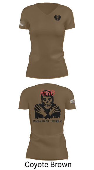Womens Short Sleeve Vneck Shirt, 3rd squad, Army, Teamtime, Team time, sublimation, custom sports apparel, team uniforms, spirit wear, spiritwear, sports uniforms, custom shirts, team store, custom team store, fundraiser sports, apparel fundraiser