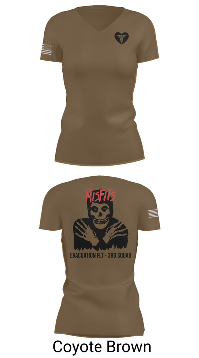 3rd squad 34801732 Women's Short Sleeve V-neck Shirt - 8