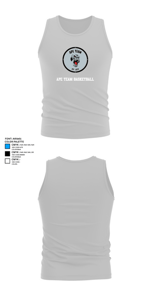 Tank Top, Ape Team, Men's Basketball, Teamtime, Team time, sublimation, custom sports apparel, team uniforms, spirit wear, spiritwear, sports uniforms, custom shirts, team store, custom team store, fundraiser sports, apparel fundraiser