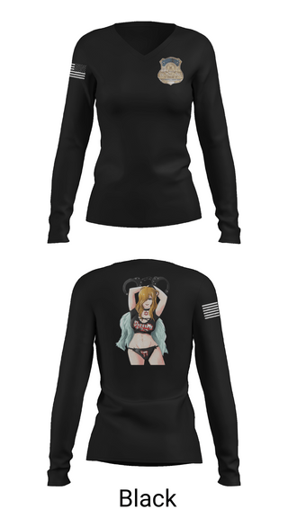 Womens Long Sleeve Vneck Shirt, US. Pentagon Force Protection Agency CounterintelligenceMARDET Fort Leonard Wood (FLW) DoD Interservice Non-Lethal Individual Weapons Instructor's Course Fort Leonard Wood Basic Military Police School House, Police, Teamtime, Team time, sublimation, custom sports apparel, team uniforms, spirit wear, spiritwear, sports uniforms, custom shirts, team store, custom team store, fundraiser sports, apparel fundraiser