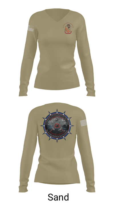 3rd Intelligence Battalion 49807001 Women's Long Sleeve V-neck Shirt - 97