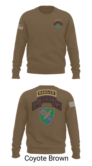 Crew Neck Sweatshirt, 2nd Battalion 75th Ranger Regiment, , Teamtime, Team time, sublimation, custom sports apparel, team uniforms, spirit wear, spiritwear, sports uniforms, custom shirts, team store, custom team store, fundraiser sports, apparel fundraiser