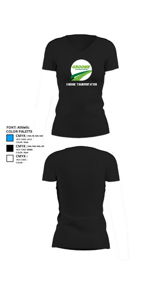 Womens Short Sleeve Vneck Shirt, Groome Transportation, , Teamtime, Team time, sublimation, custom sports apparel, team uniforms, spirit wear, spiritwear, sports uniforms, custom shirts, team store, custom team store, fundraiser sports, apparel fundraiser