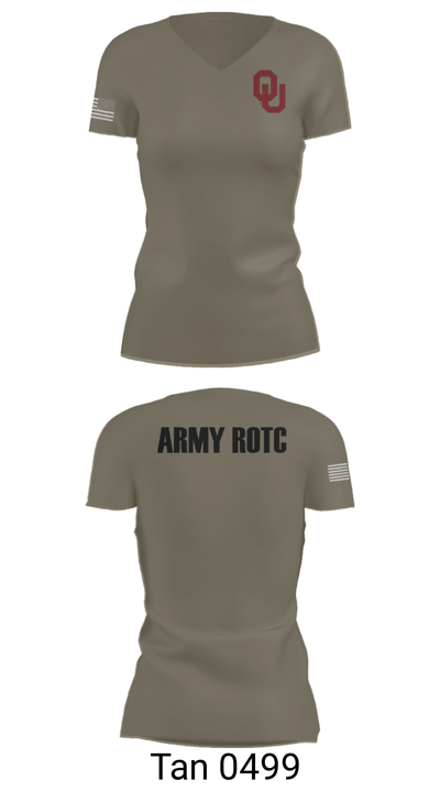 OU Army ROTC 95723228 Women's Short Sleeve V-neck Shirt - 68