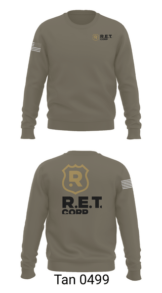 Crew Neck Sweatshirt, RET CORP, Police, Teamtime, Team time, sublimation, custom sports apparel, team uniforms, spirit wear, spiritwear, sports uniforms, custom shirts, team store, custom team store, fundraiser sports, apparel fundraiser
