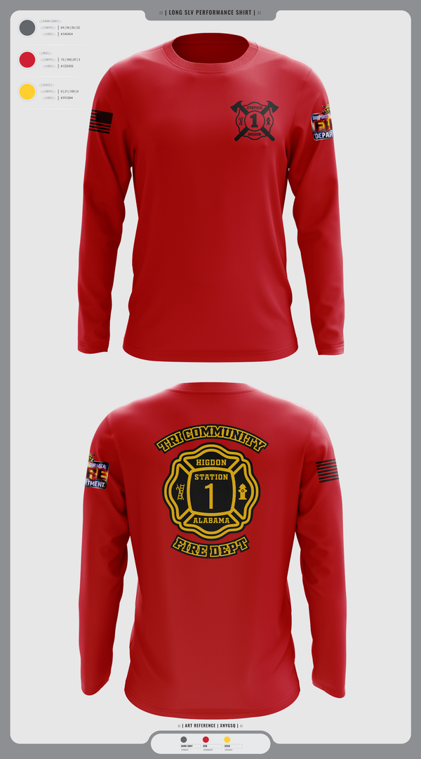 Long Sleeve Performance Shirt, Tri-Community fire, Fire Department, Teamtime, Team time, sublimation, custom sports apparel, team uniforms, spirit wear, spiritwear, sports uniforms, custom shirts, team store, custom team store, fundraiser sports, apparel fundraiser