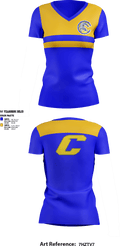 Crisp County High School Cheer 24995626 Women's Short Sleeve V-neck Shirt - 1
