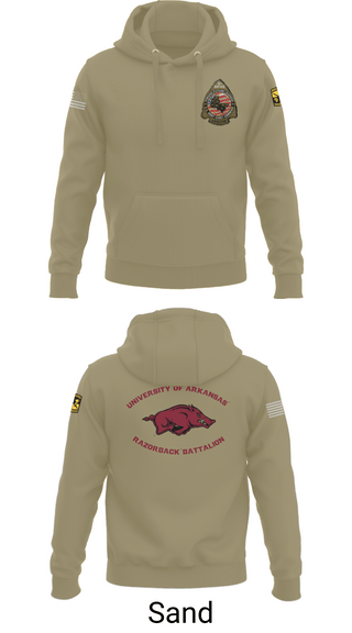 Hoodie, University of Arkansas Army ROTC - Razorback Battalion, Army, Teamtime, Team time, sublimation, custom sports apparel, team uniforms, spirit wear, spiritwear, sports uniforms, custom shirts, team store, custom team store, fundraiser sports, apparel fundraiser