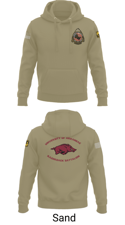 University of Arkansas Army ROTC - Razorback Battalion 15416563 Hoodie - 98