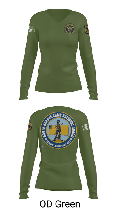 235th MP CO 6760099 Women's Long Sleeve V-neck Shirt -1 57