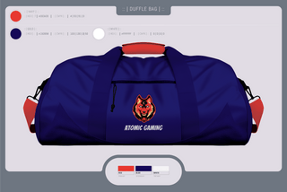 Duffle Bag, Atomic gaming and, , Teamtime, Team time, sublimation, custom sports apparel, team uniforms, spirit wear, spiritwear, sports uniforms, custom shirts, team store, custom team store, fundraiser sports, apparel fundraiser
