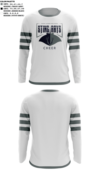 Coastal Academy High School Cheer 84548138 Long Sleeve Performance Shirt - 45
