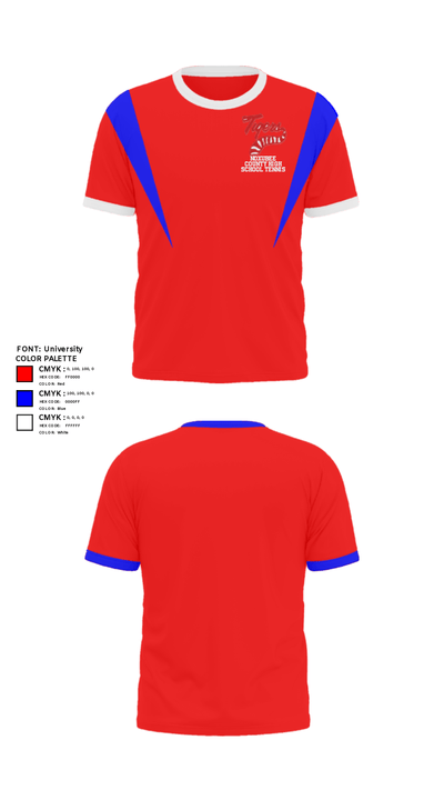 Noxubee County High School Tennis 70238054 Short Sleeve Performance Shirt - 32