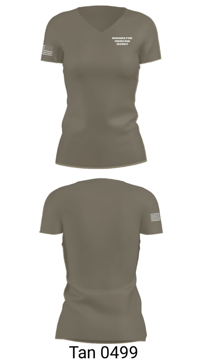 Bismarck fire protection districtBISMARCK FIRE PROTECTION DISTRICT 53320960 Women's Short Sleeve V-neck Shirt - 49