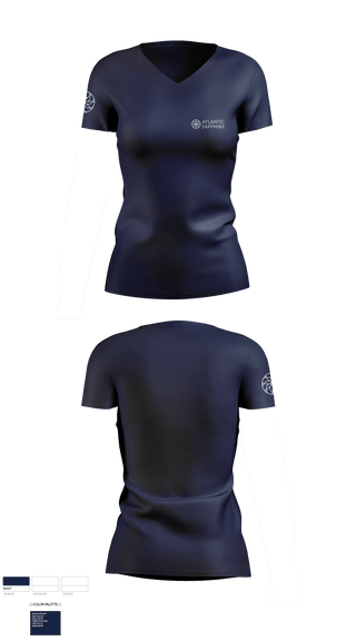 Womens Short Sleeve Vneck Shirt, atlantic sapphire, , Teamtime, Team time, sublimation, custom sports apparel, team uniforms, spirit wear, spiritwear, sports uniforms, custom shirts, team store, custom team store, fundraiser sports, apparel fundraiser
