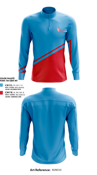 Quarter Zip Jacket, Thomas Jefferson High School Band, Spirit Store, Teamtime, Team time, sublimation, custom sports apparel, team uniforms, spirit wear, spiritwear, sports uniforms, custom shirts, team store, custom team store, fundraiser sports, apparel fundraiser