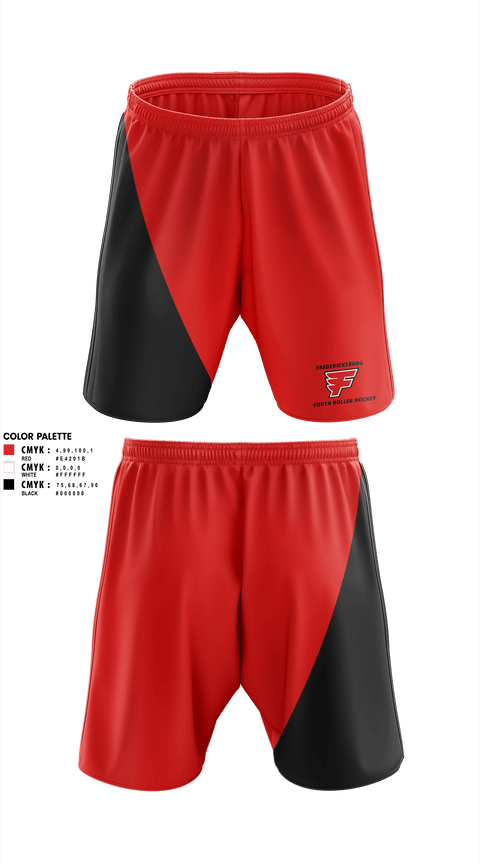 Athletic Shorts With Pockets, Fredericksburg Youth Roller Hockey, Ice Hockey, Teamtime, Team time, sublimation, custom sports apparel, team uniforms, spirit wear, spiritwear, sports uniforms, custom shirts, team store, custom team store, fundraiser sports, apparel fundraiser