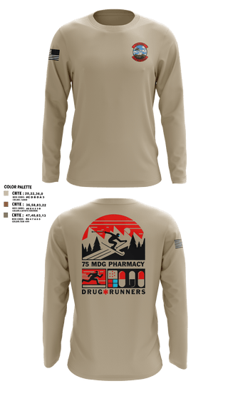 Long Sleeve Performance Shirt, 75 HCOS SGGD, Air Force, Teamtime, Team time, sublimation, custom sports apparel, team uniforms, spirit wear, spiritwear, sports uniforms, custom shirts, team store, custom team store, fundraiser sports, apparel fundraiser