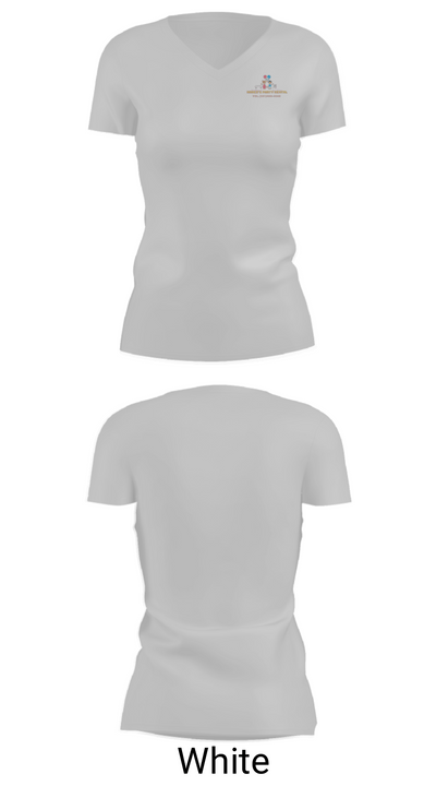 Narez's Party RentalNarez's Party Rental 67415263 Women's Short Sleeve V-neck Shirt - 10