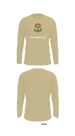 Long Sleeve Performance Shirt, Apache company, 4-6 IN, Army, Teamtime, Team time, sublimation, custom sports apparel, team uniforms, spirit wear, spiritwear, sports uniforms, custom shirts, team store, custom team store, fundraiser sports, apparel fundraiser