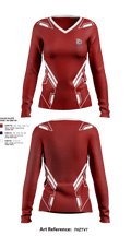 Providence Day School Volleyball 58834734 Women's Long Sleeve V-neck Shirt - 1