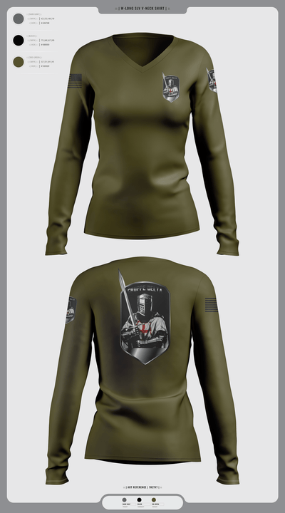 Gruppe Delta 55170090 Women's Long Sleeve V-neck Shirt -1 3