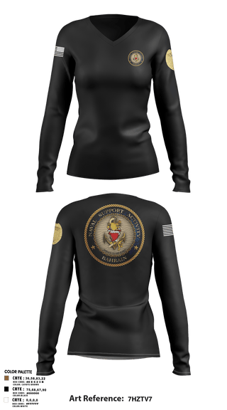 Womens Long Sleeve Vneck Shirt, CMAA, Navy, Teamtime, Team time, sublimation, custom sports apparel, team uniforms, spirit wear, spiritwear, sports uniforms, custom shirts, team store, custom team store, fundraiser sports, apparel fundraiser