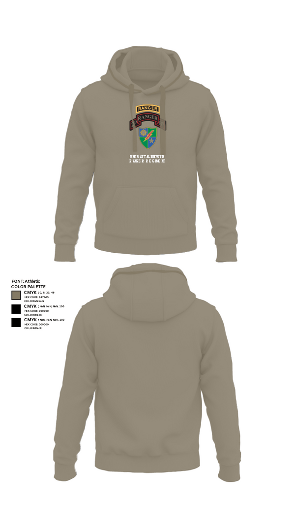 Hoodie, 2nd Battalion 75th Ranger Regiment, , Teamtime, Team time, sublimation, custom sports apparel, team uniforms, spirit wear, spiritwear, sports uniforms, custom shirts, team store, custom team store, fundraiser sports, apparel fundraiser